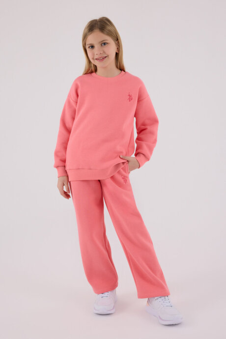 U.S. Polo Assn. Kız Çocuk Kışlık Regular Fit Pembe Eşofman Takımı US2301-C-V1 - 1