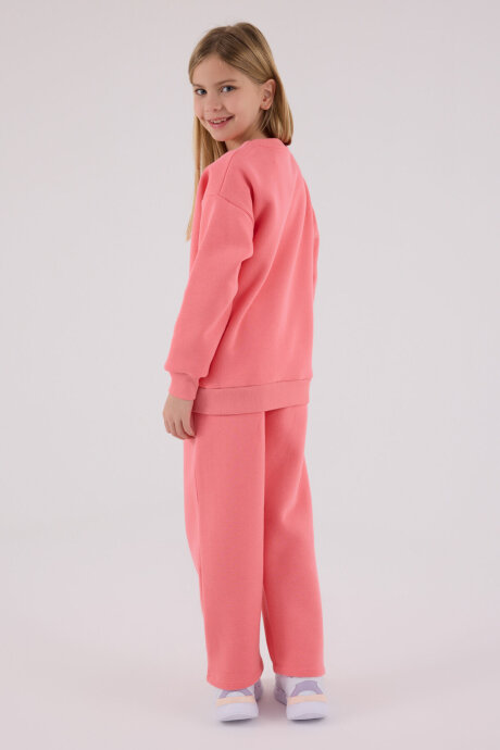 U.S. Polo Assn. Kız Çocuk Kışlık Regular Fit Pembe Eşofman Takımı US2301-C-V1 - 5