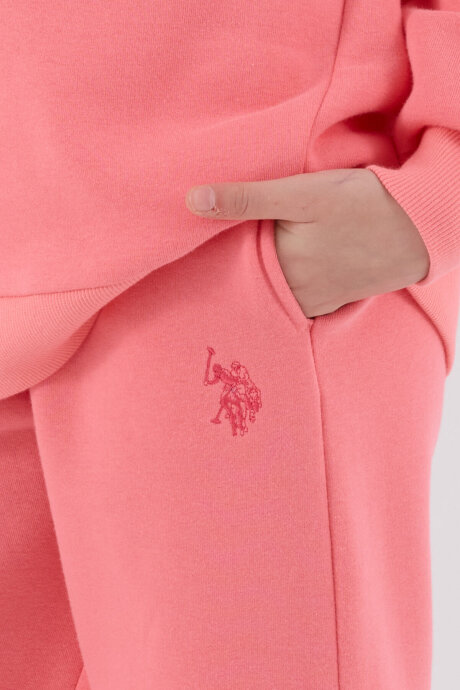 U.S. Polo Assn. Kız Çocuk Kışlık Regular Fit Pembe Eşofman Takımı US2301-C-V1 - 6