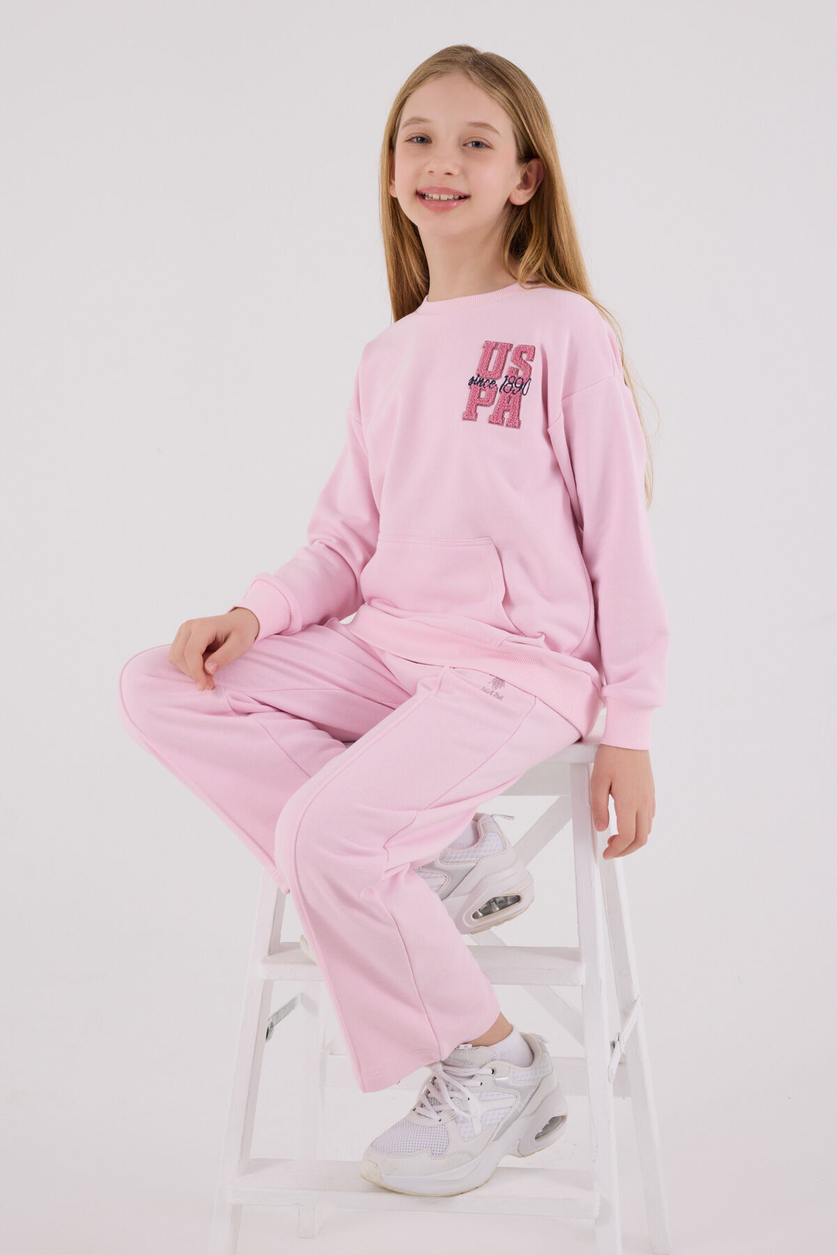 U.S. Polo Assn Kız Çocuk Pembe Eşofman Takımı