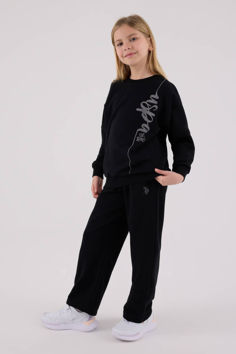 U.S. Polo Assn Kız Çocuk Siyah Eşofman Takımı