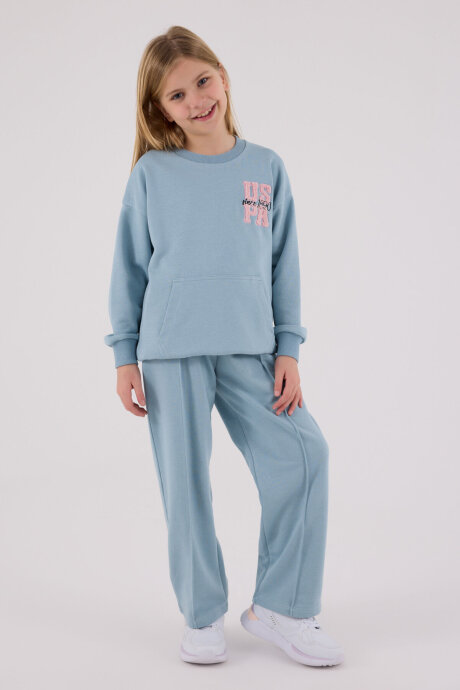 U.S. Polo Assn. Kız Çocuk Kışlık Regular Fit Yeşil Eşofman Takımı US2307-C-V2 - 3