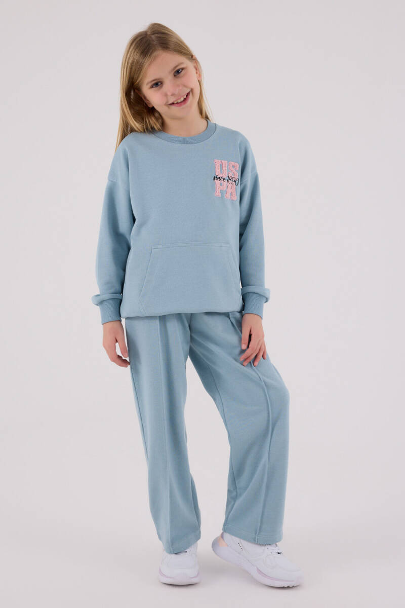 U.S. Polo Assn. Kız Çocuk Kışlık Regular Fit Yeşil Eşofman Takımı US2307-C-V2 - 3