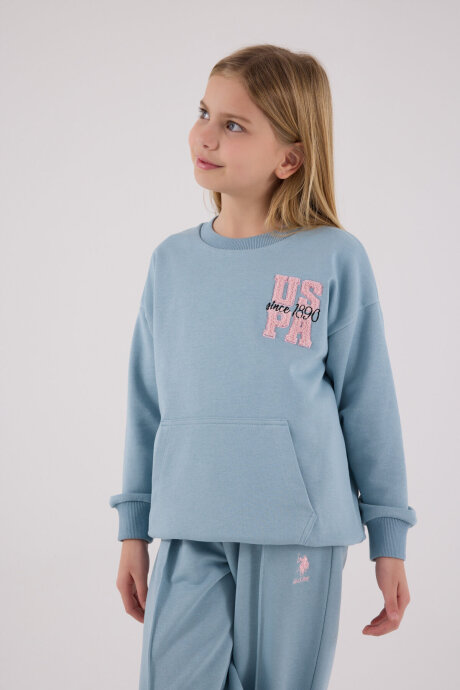 U.S. Polo Assn. Kız Çocuk Kışlık Regular Fit Yeşil Eşofman Takımı US2307-C-V2 - 4