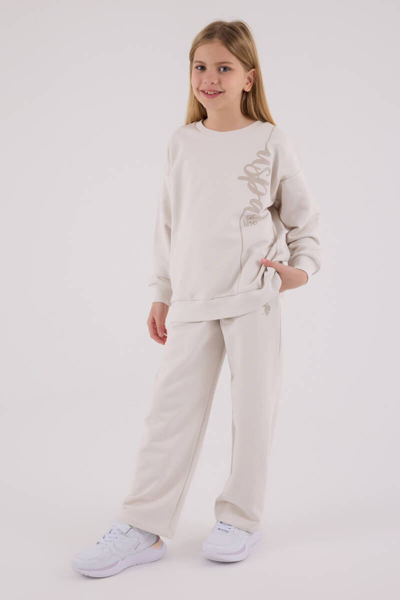 U.S. Polo Assn Kız Çocuk Beyaz Eşofman Takımı