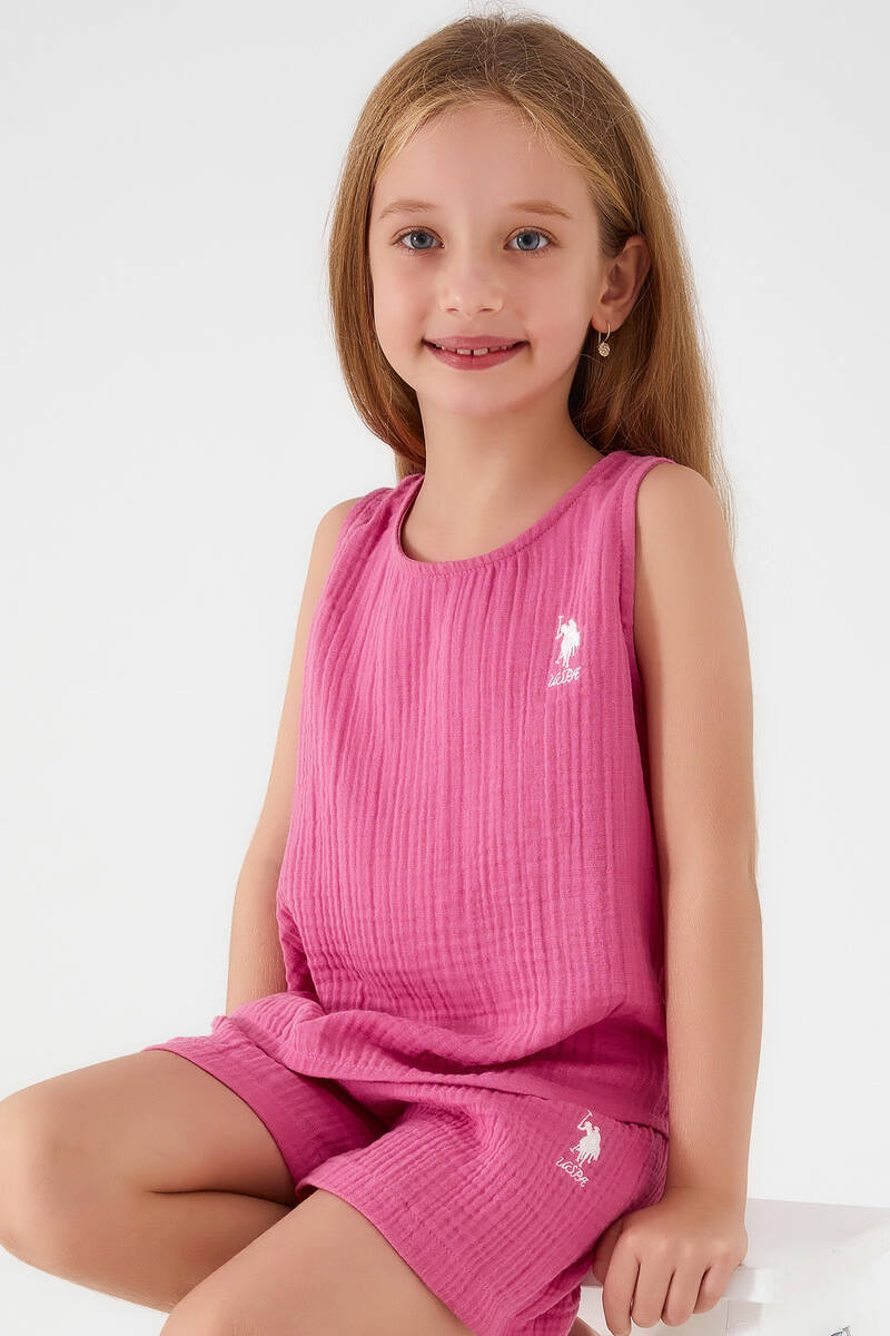 U.S. Polo Assn Kız Çocuk Mor Şort Takım U.S. Polo Assn Kız Çocuk Mor Şort Takım