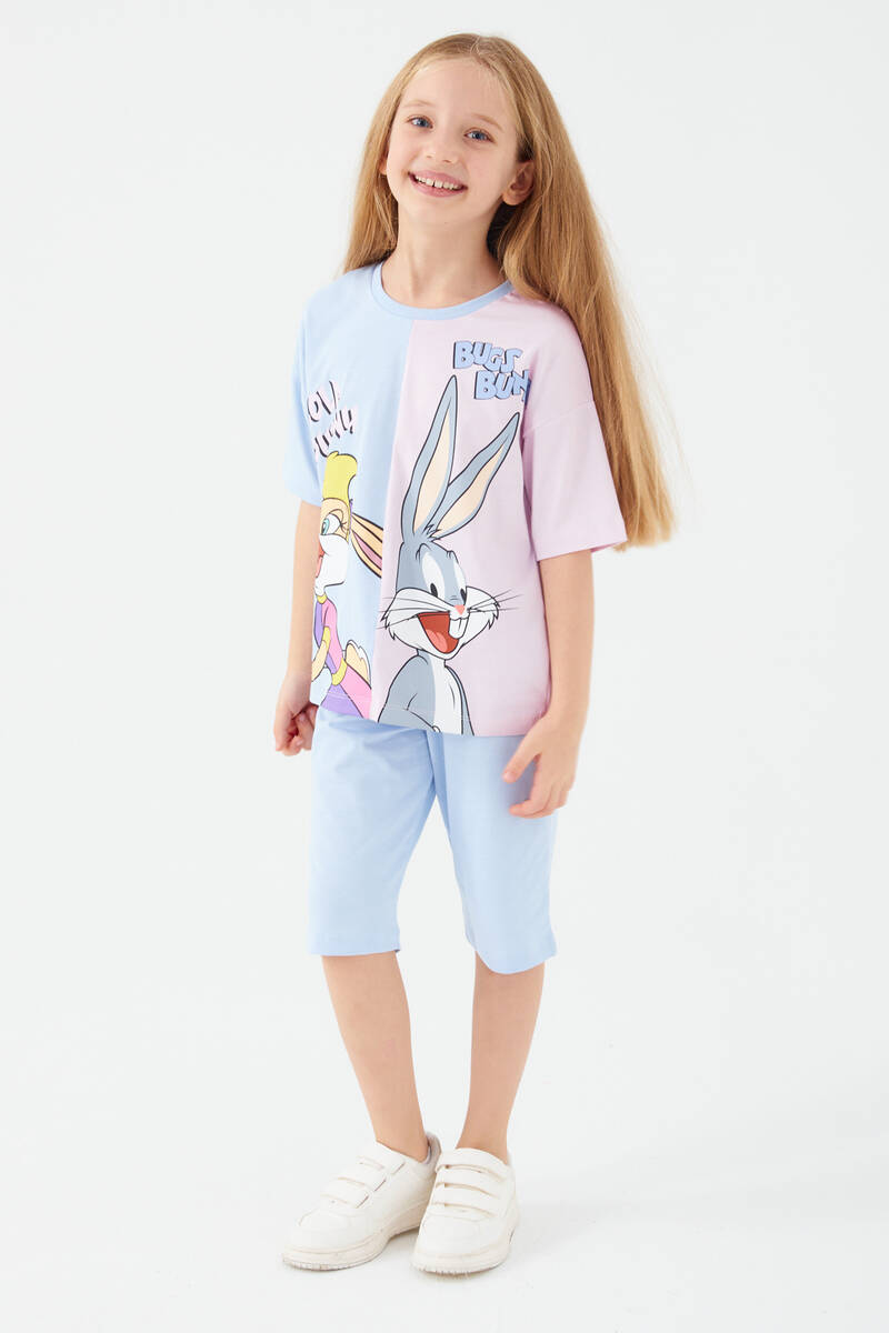 Looney Tunes Kız Çocuk Mavi Kapri Takım