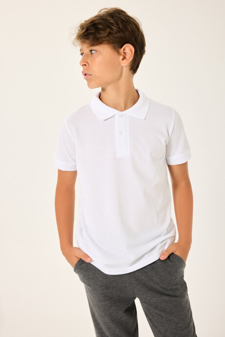 Rolypoly Erkek Çocuk Kışlık Regular Fit Beyaz T-Shirt RP3721-C-V1