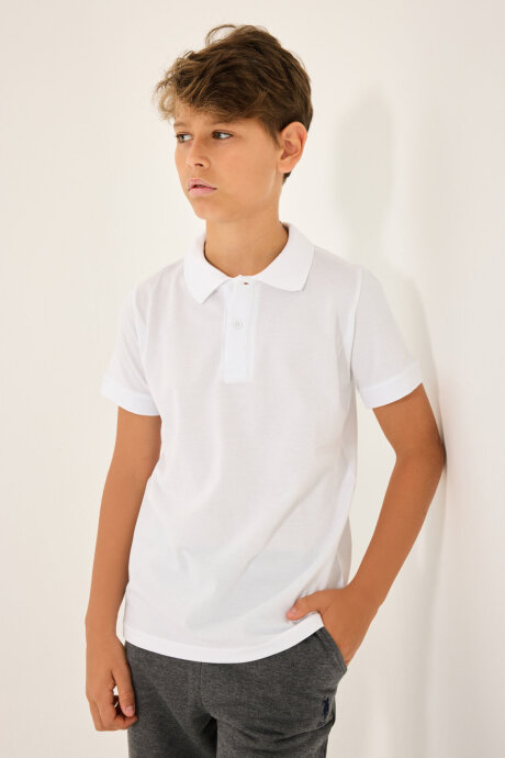 Rolypoly Erkek Çocuk Pamuklu Kışlık Regular Fit Beyaz T-Shirt RP3721-C-V1 - 5