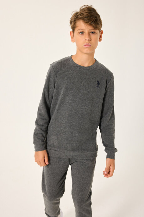 U.S. Polo Assn. Erkek Çocuk Örme Gri Eşofman Takımı US2239-C-V2 - 4