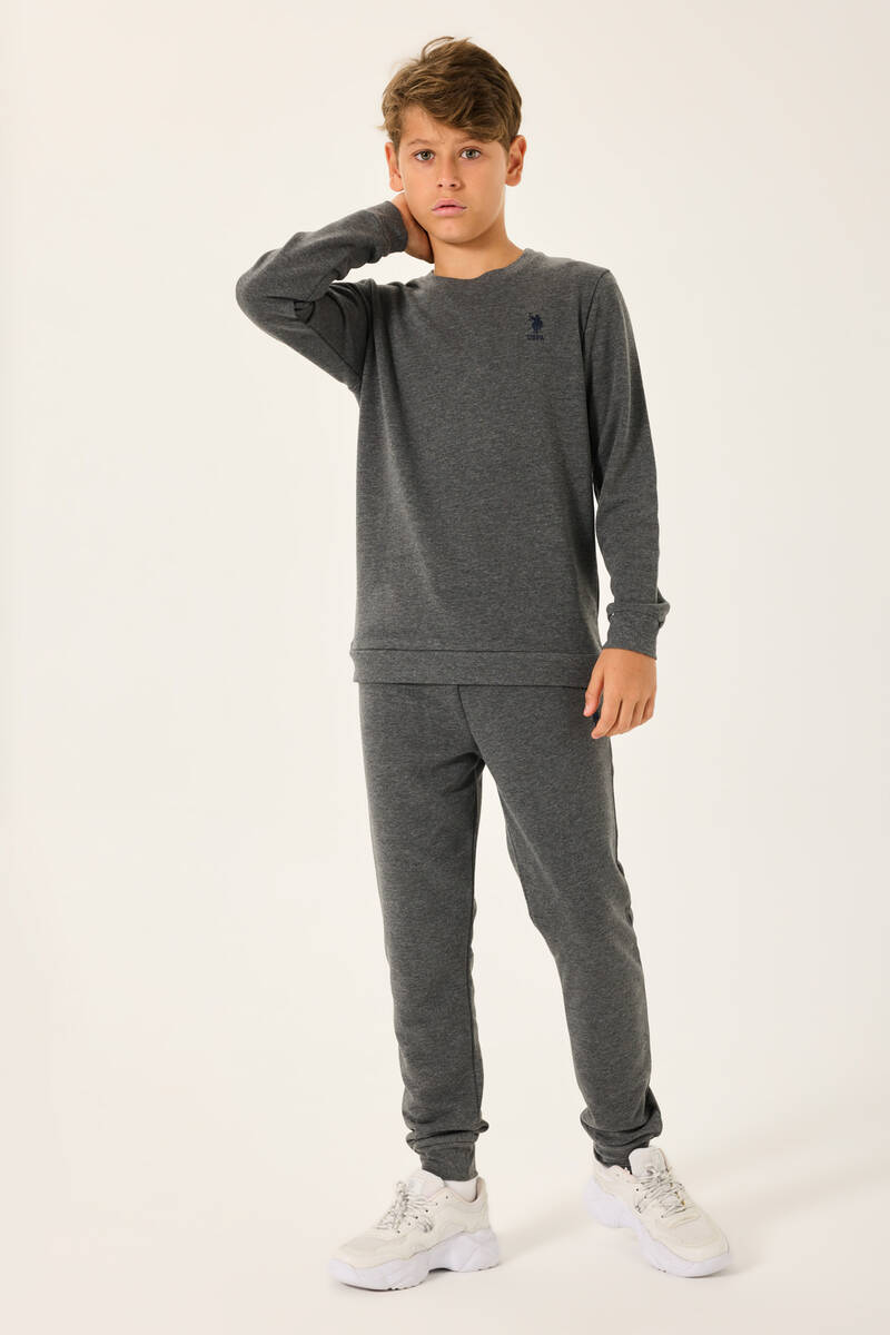 U.S. Polo Assn. Erkek Çocuk Gri Sweatshirt