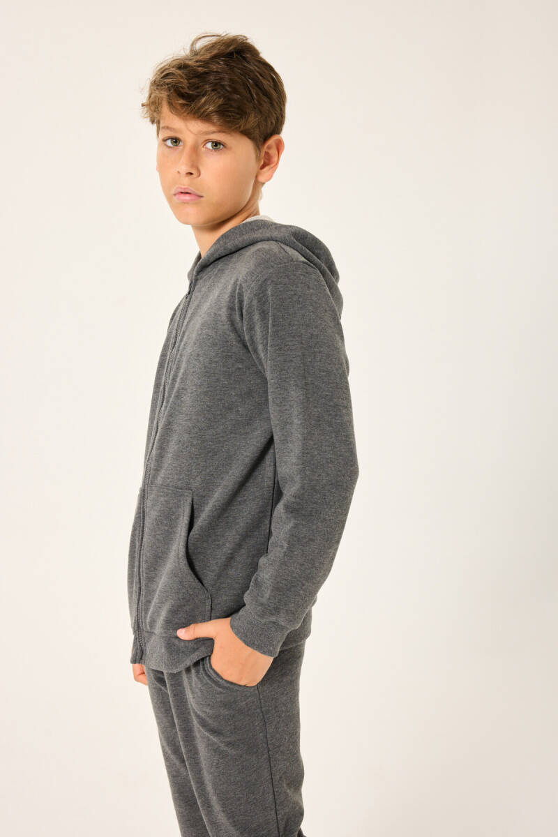Rolypoly Erkek Çocuk Pamuklu Kışlık Regular Fit Gri Sweatshirt RP3719-C-V2 - 5