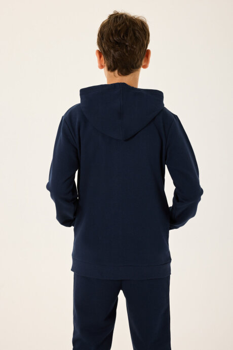 Rolypoly Erkek Çocuk Pamuklu Örme Lacivert Sweatshirt RP3719-C-V1 - 3
