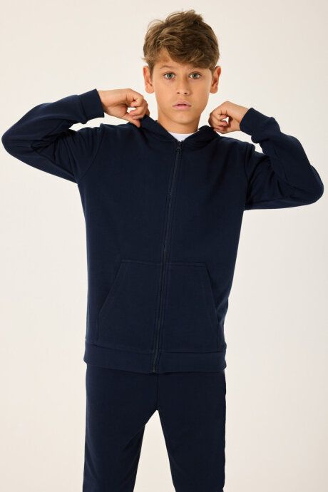 Rolypoly Erkek Çocuk Pamuklu Örme Lacivert Sweatshirt RP3719-C-V1 - 2