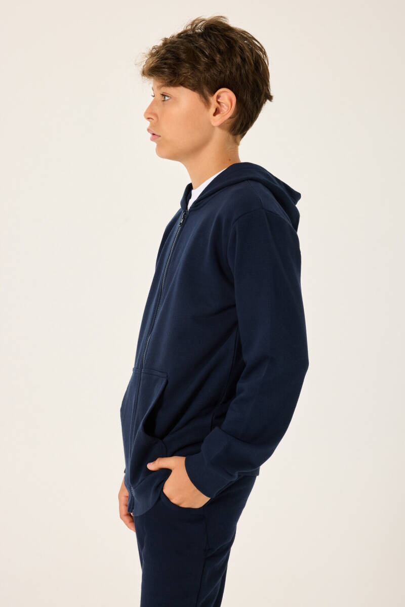 Rolypoly Erkek Çocuk Pamuklu Örme Lacivert Sweatshirt RP3719-C-V1 - 4