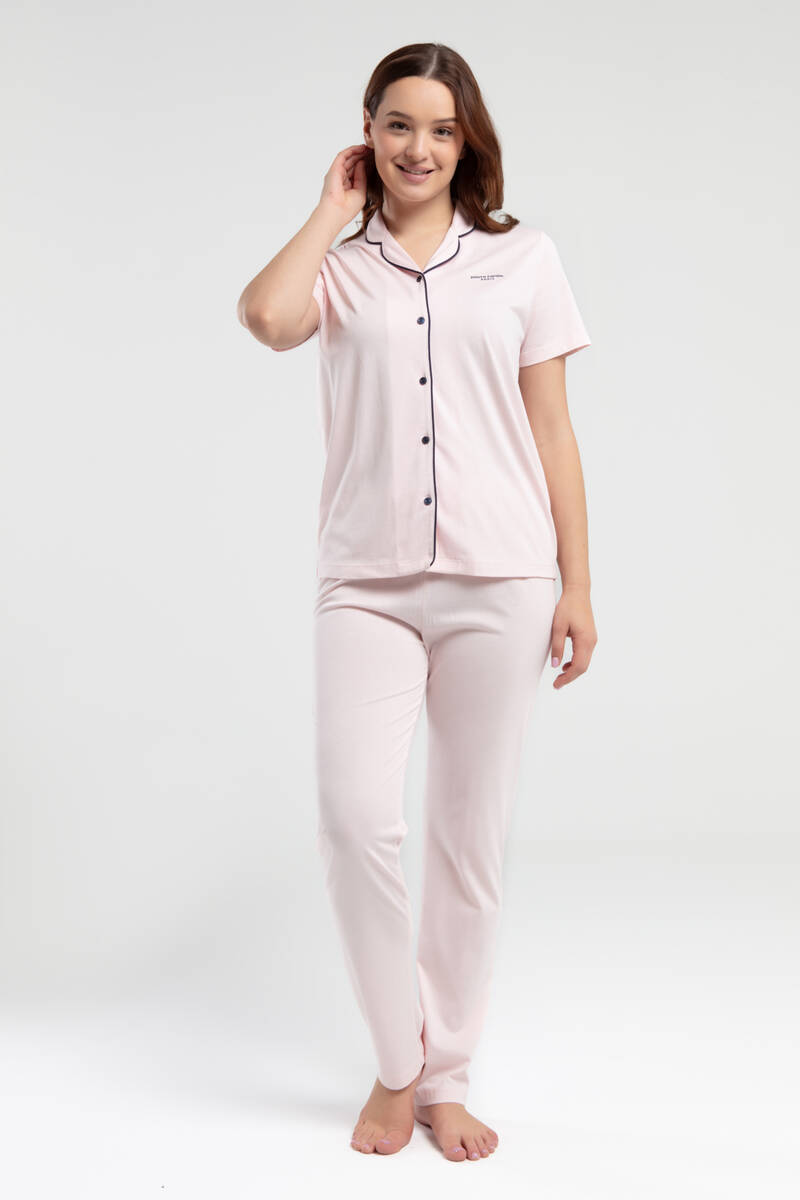 Pierre Cardin Kadın Turuncu Gömlek Pijama Takım