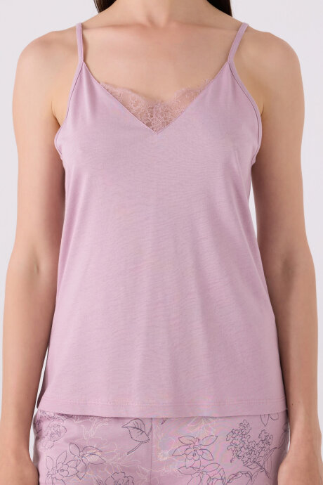 Pierre Cardin Kadın Pamuklu Kruvaze Pigment Baskılı Kışlık Regular Fit Mor Pijama Takımı PC8875-S-V1 - 6