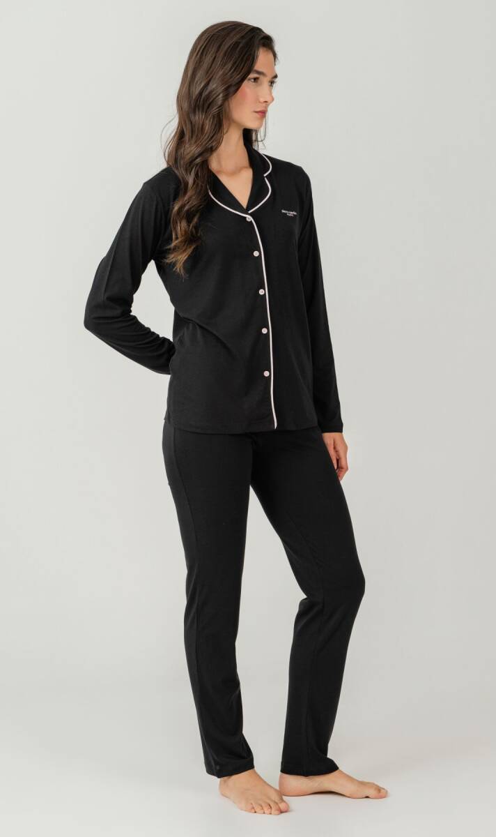 Pierre Cardin Kadın Pamuklu Örme Gömlek Lacivert Pijama PC7717-S-V-2 - 6