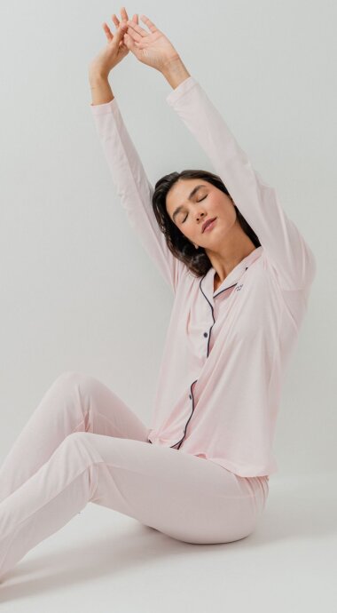 Pierre Cardin Kadın Pamuklu Örme Gömlek Turuncu Pijama PC7717-S-V-5 - 6