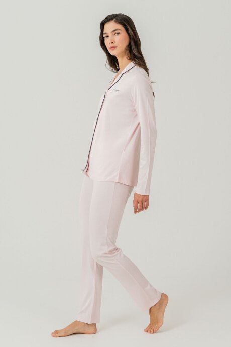Pierre Cardin Kadın Pamuklu Örme Gömlek Turuncu Pijama PC7717-S-V-5 - 7