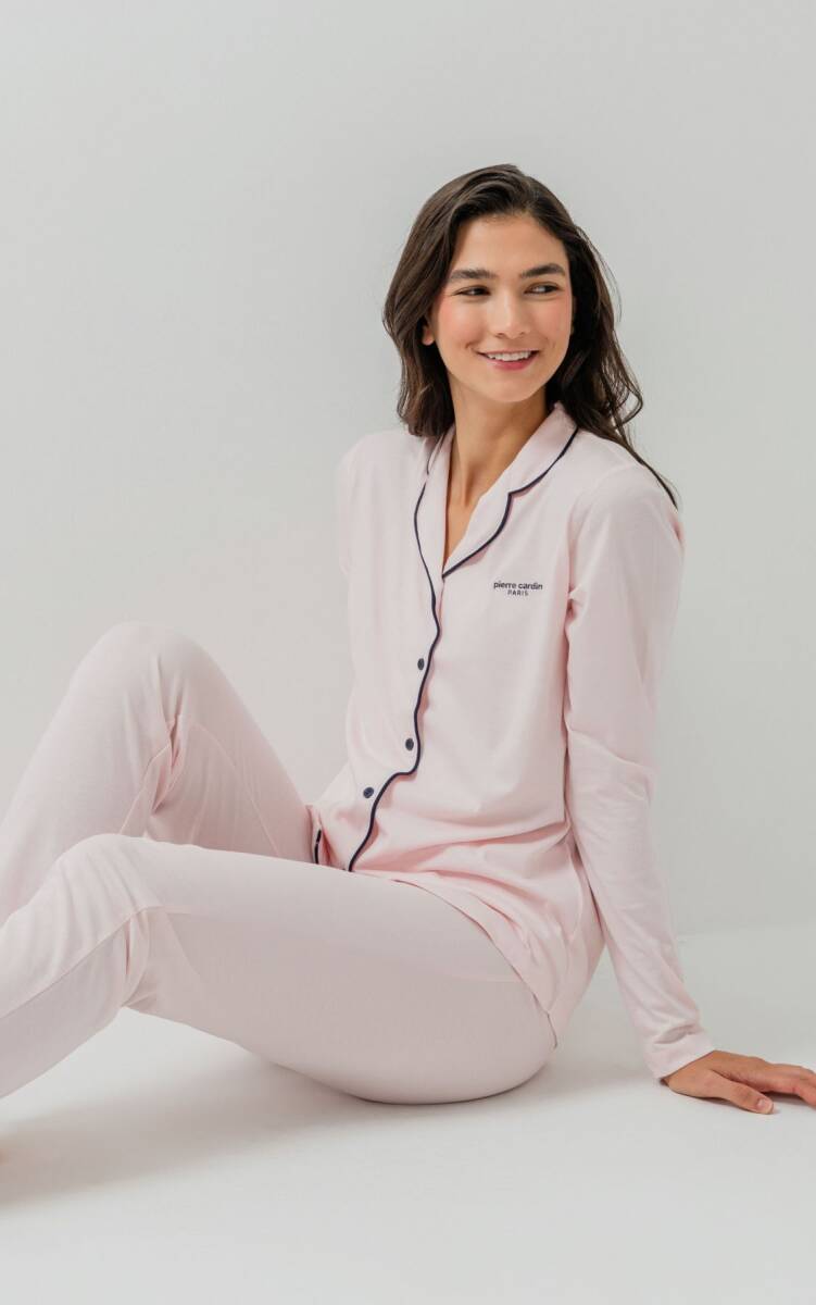 Pierre Cardin Kadın Pamuklu Örme Gömlek Turuncu Pijama PC7717-S-V-5 - 4