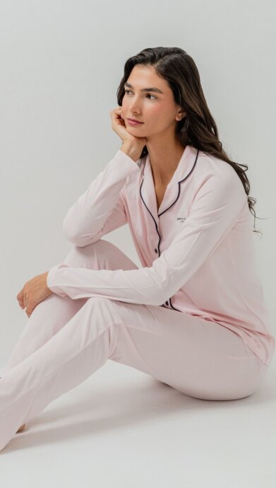 Pierre Cardin Kadın Pamuklu Örme Gömlek Turuncu Pijama PC7717-S-V-5 - 2