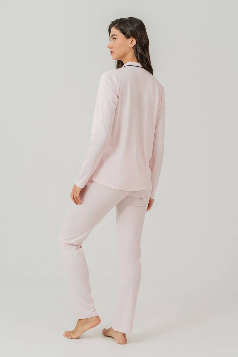 Pierre Cardin Kadın Pamuklu Örme Gömlek Turuncu Pijama PC7717-S-V-5 - 5