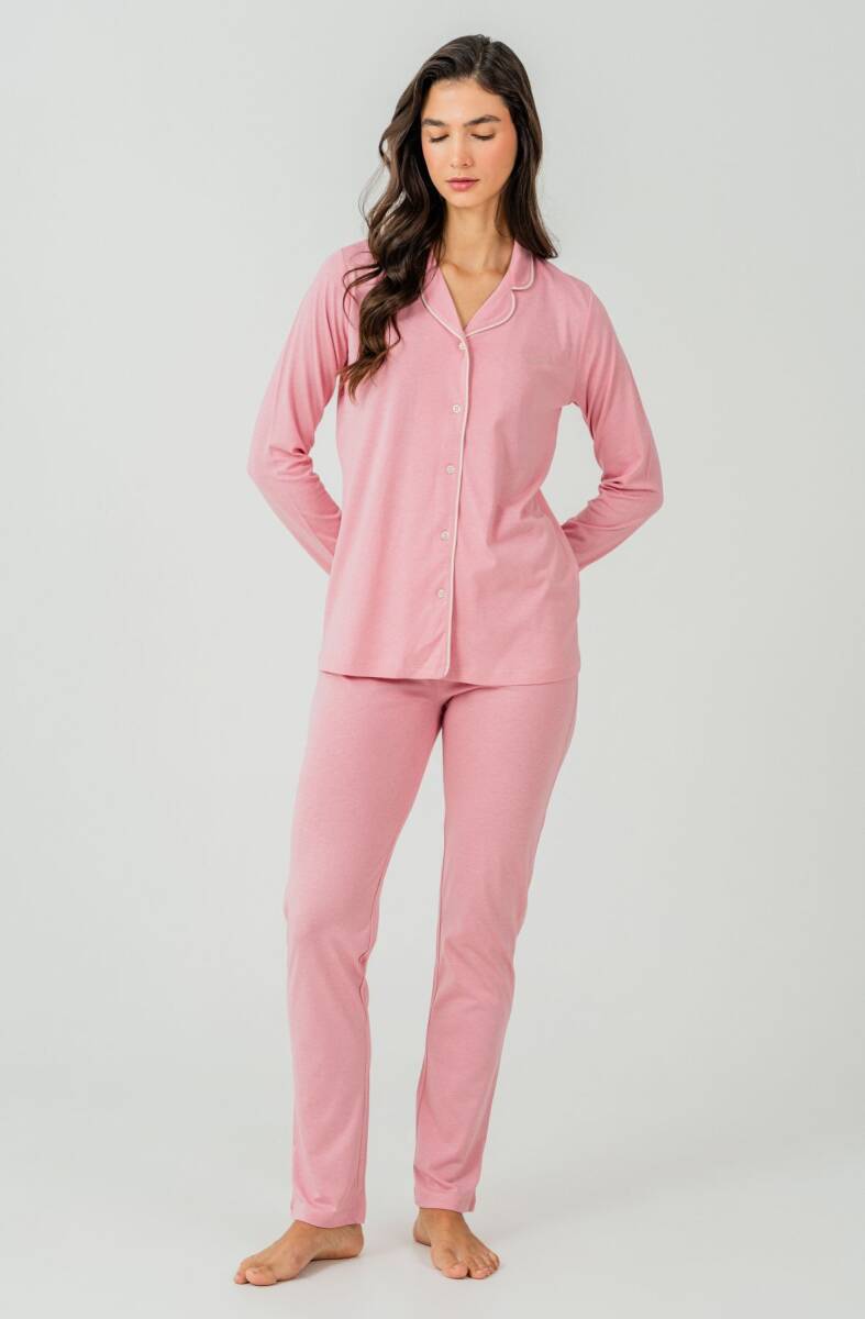 Pierre Cardin Kadın Pamuklu Örme Gömlek Mor Pijama PC7717-S-V-7 - 3