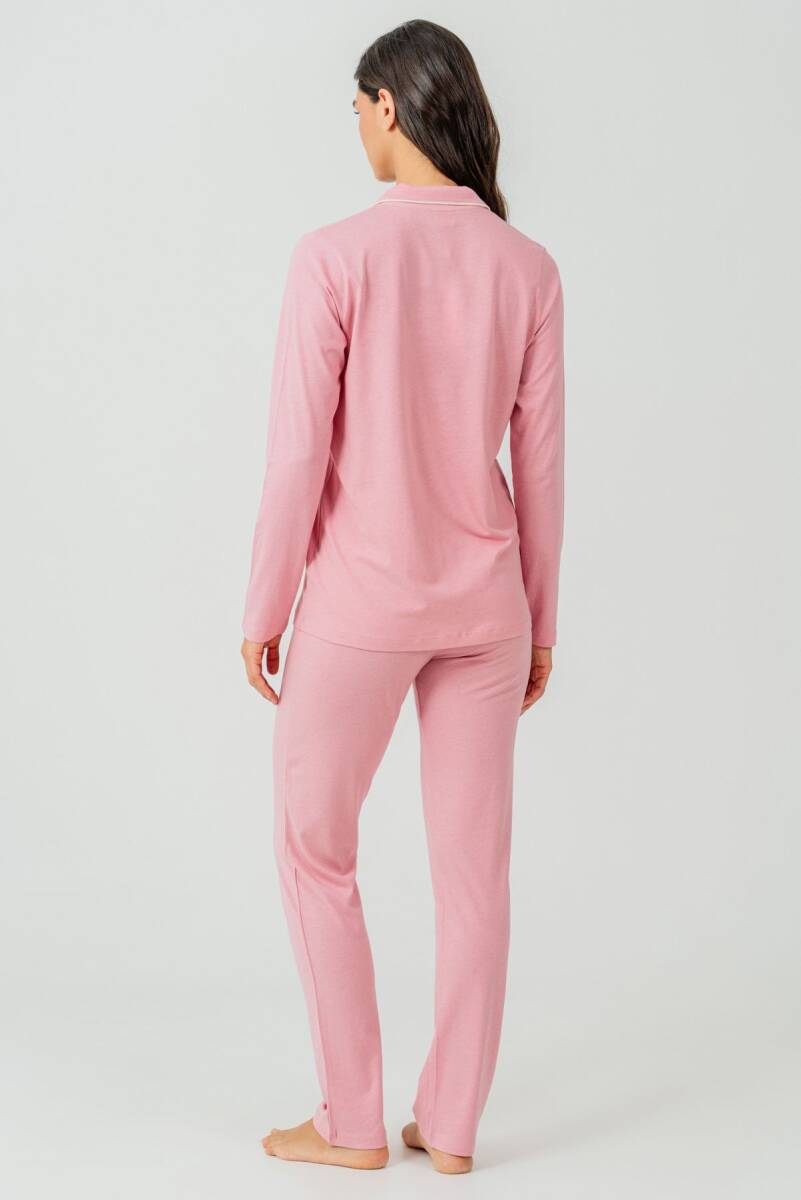 Pierre Cardin Kadın Pamuklu Örme Gömlek Mor Pijama PC7717-S-V-7 - 5