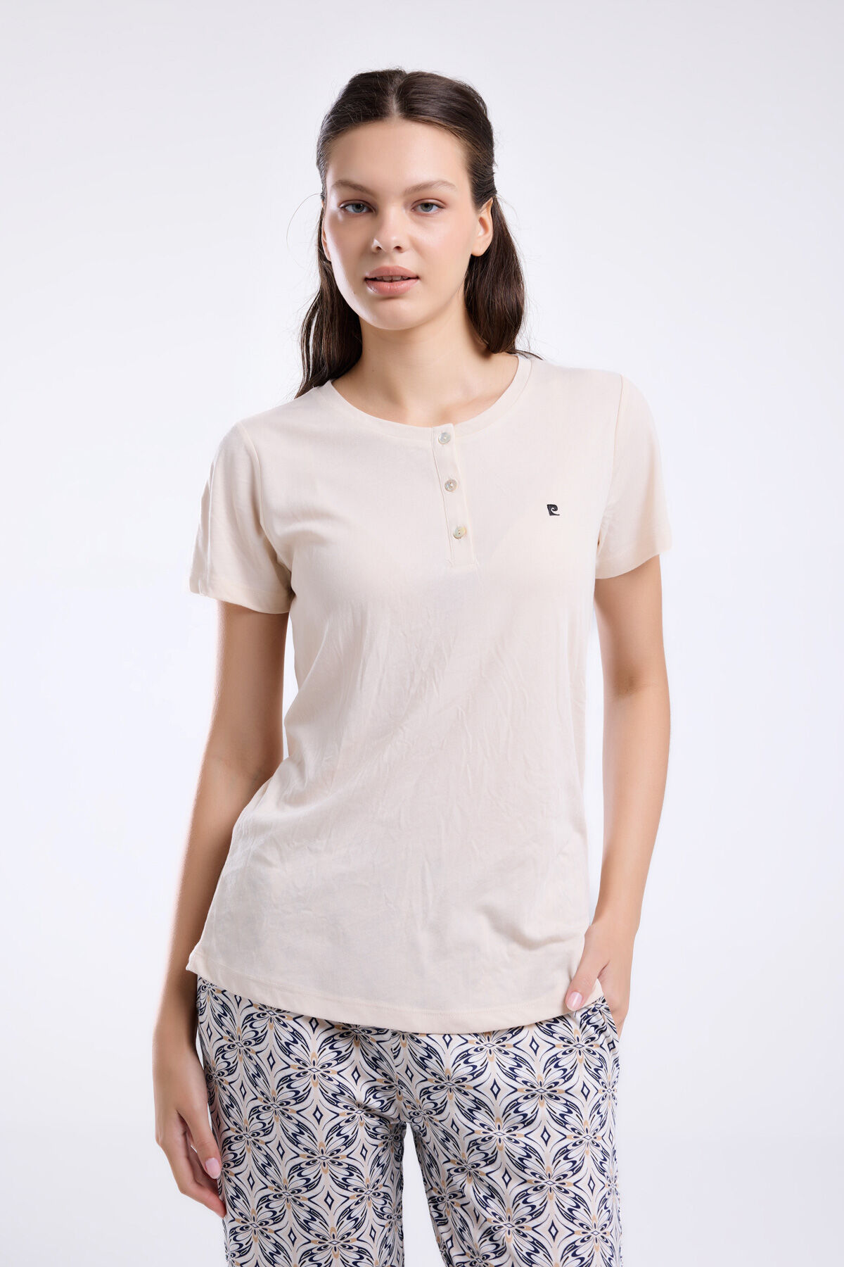 Pierre Cardin Kadın Krem Pijama Takımı
