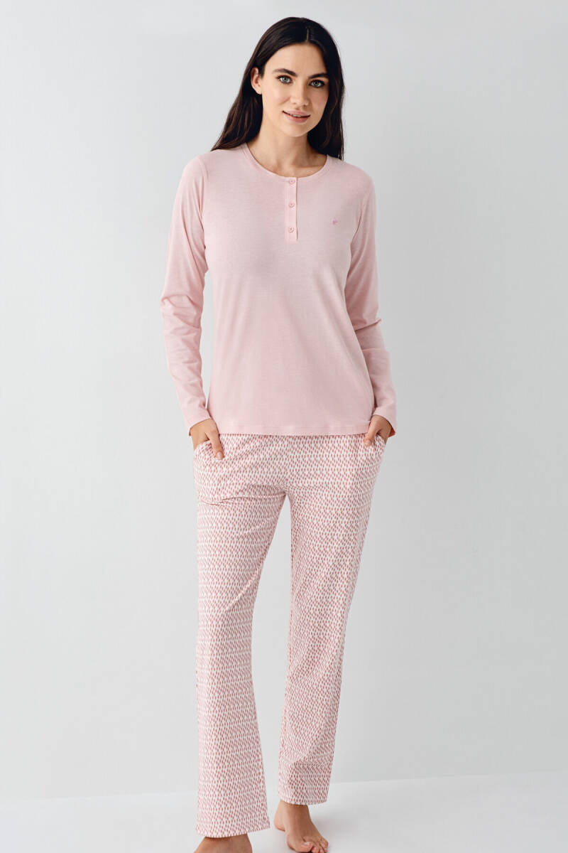Pierre Cardin Kadın Pamuklu Kışlık Regular Fit Pembe Pijama Takımı PC9080-S-V1 - 2