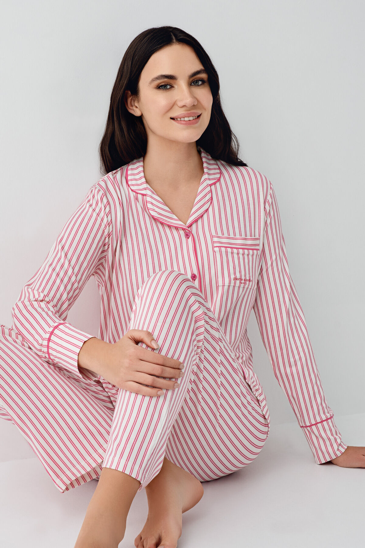 Pierre Cardin Kadın Bordo Gömlek Pijama
