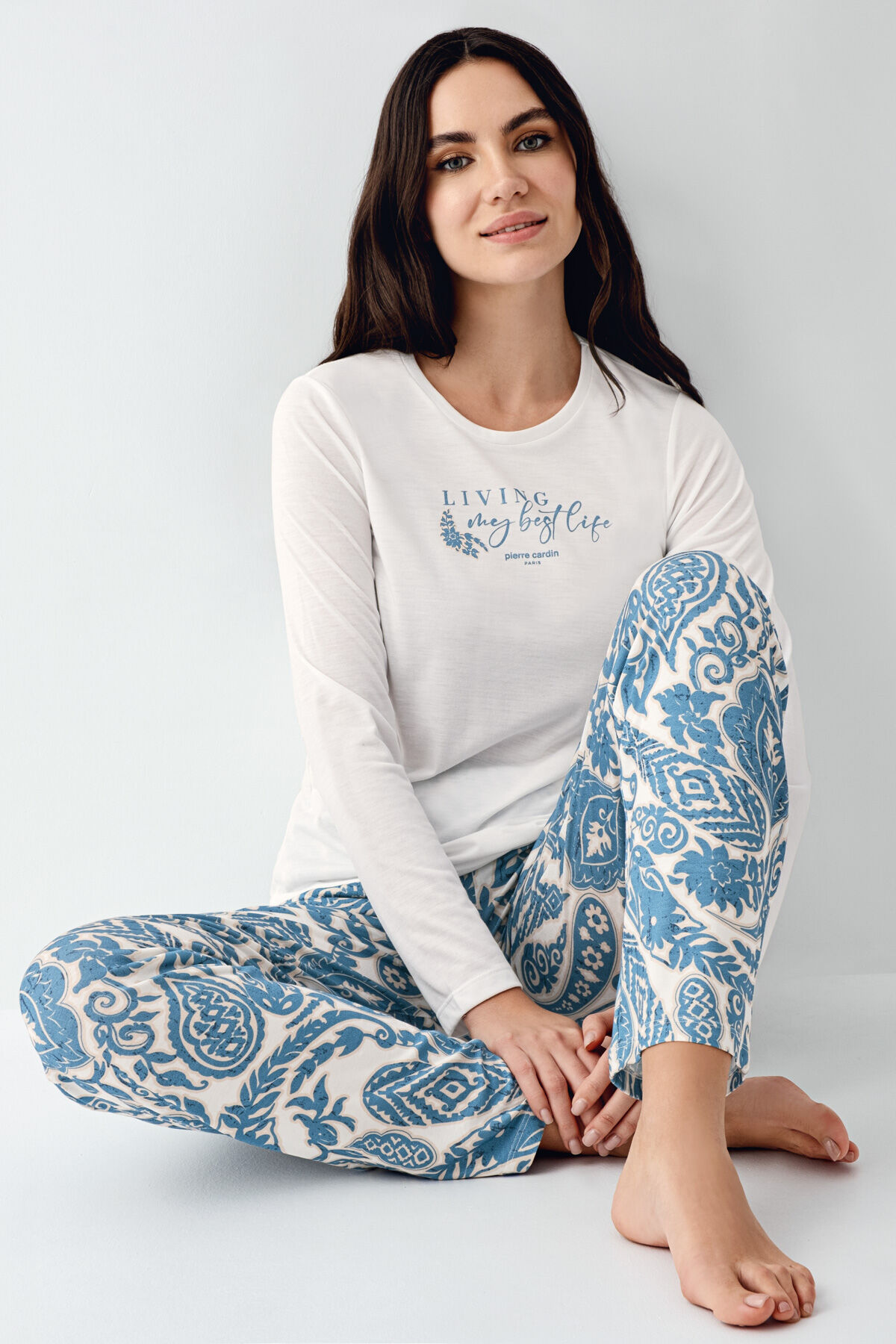 Pierre Cardin Kadın Krem Pijama Takımı