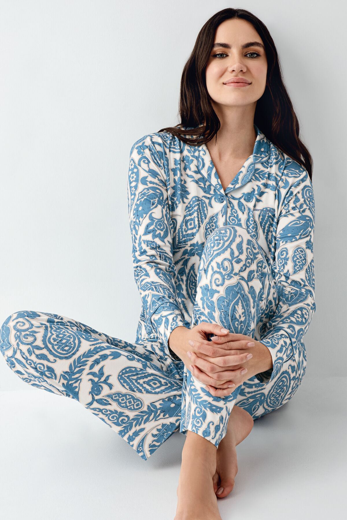 Pierre Cardin Kadın Mavi Pijama Takımı