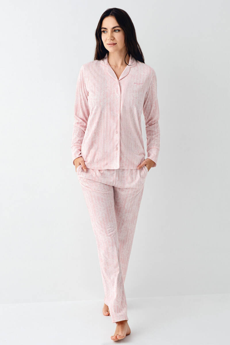Pierre Cardin Kadın Kışlık Regular Fit Pembe Pijama Takımı PC9087-S-V1 - 2