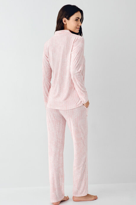 Pierre Cardin Kadın Kışlık Regular Fit Pembe Pijama Takımı PC9087-S-V1 - 4
