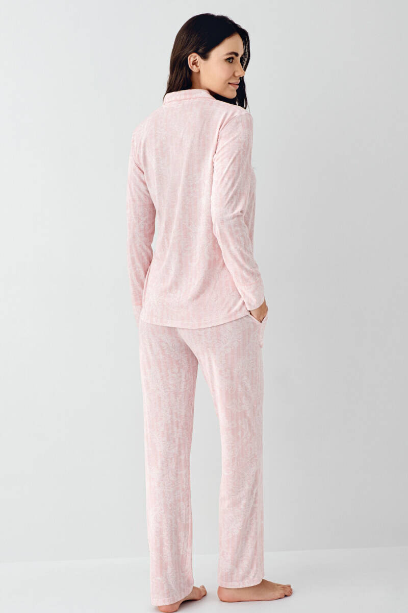 Pierre Cardin Kadın Kışlık Regular Fit Pembe Pijama Takımı PC9087-S-V1 - 4