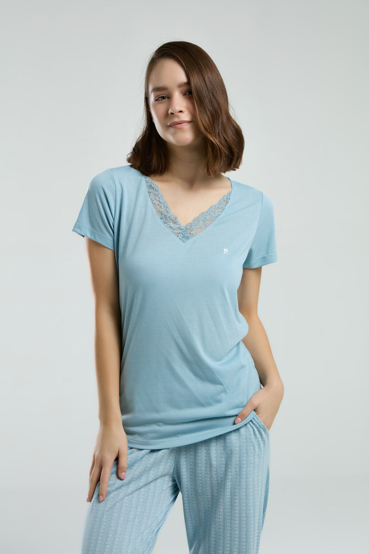 Pierre Cardin Kadın Mavi Pijama Takımı