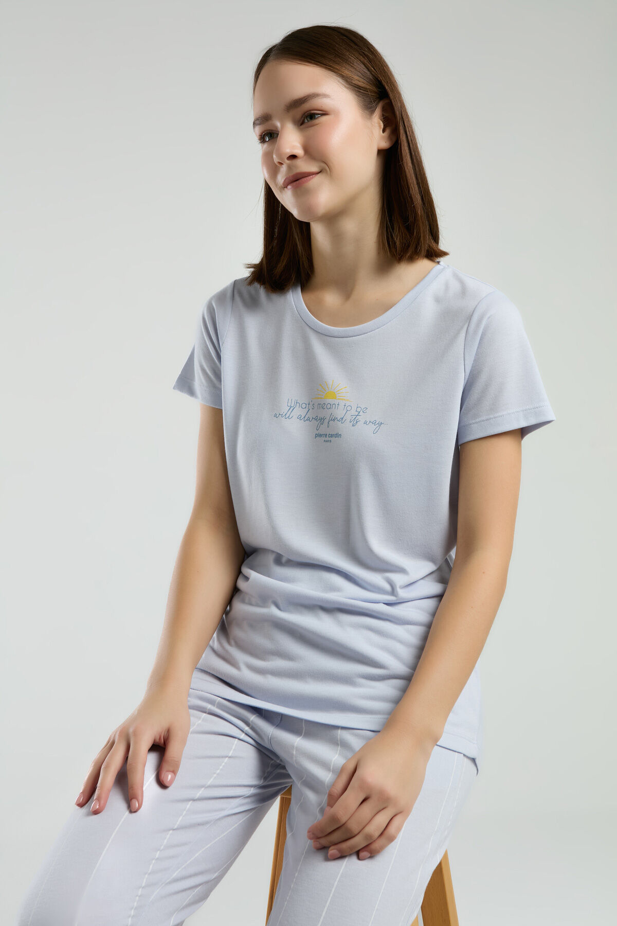 Pierre Cardin Kadın Mavi Pijama Takımı
