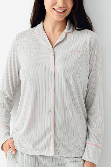Pierre Cardin Kadın Pamuklu Kışlık Regular Fit Yeşil Gömlek Pijama Takım PC9051-S-V1 - 3