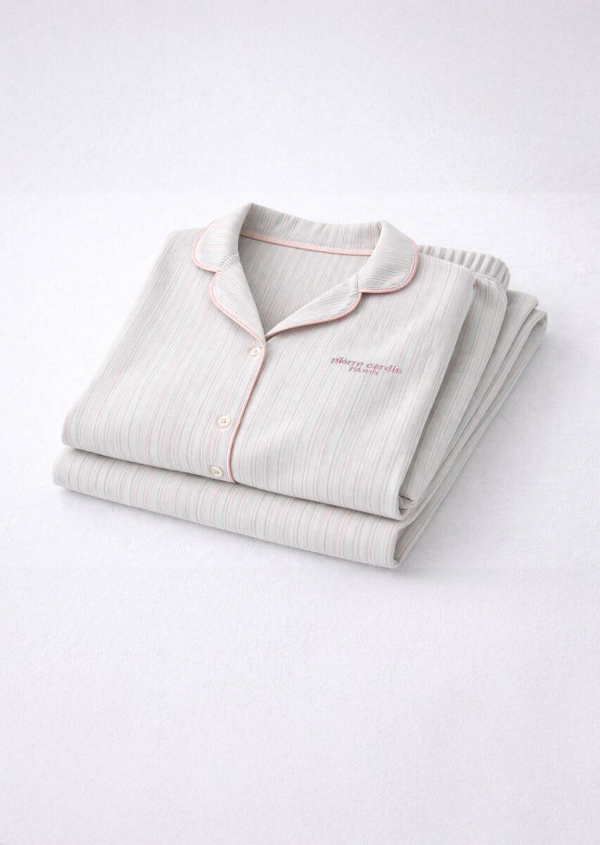Pierre Cardin Kadın Pamuklu Kışlık Regular Fit Yeşil Gömlek Pijama Takım PC9051-S-V1 - 5