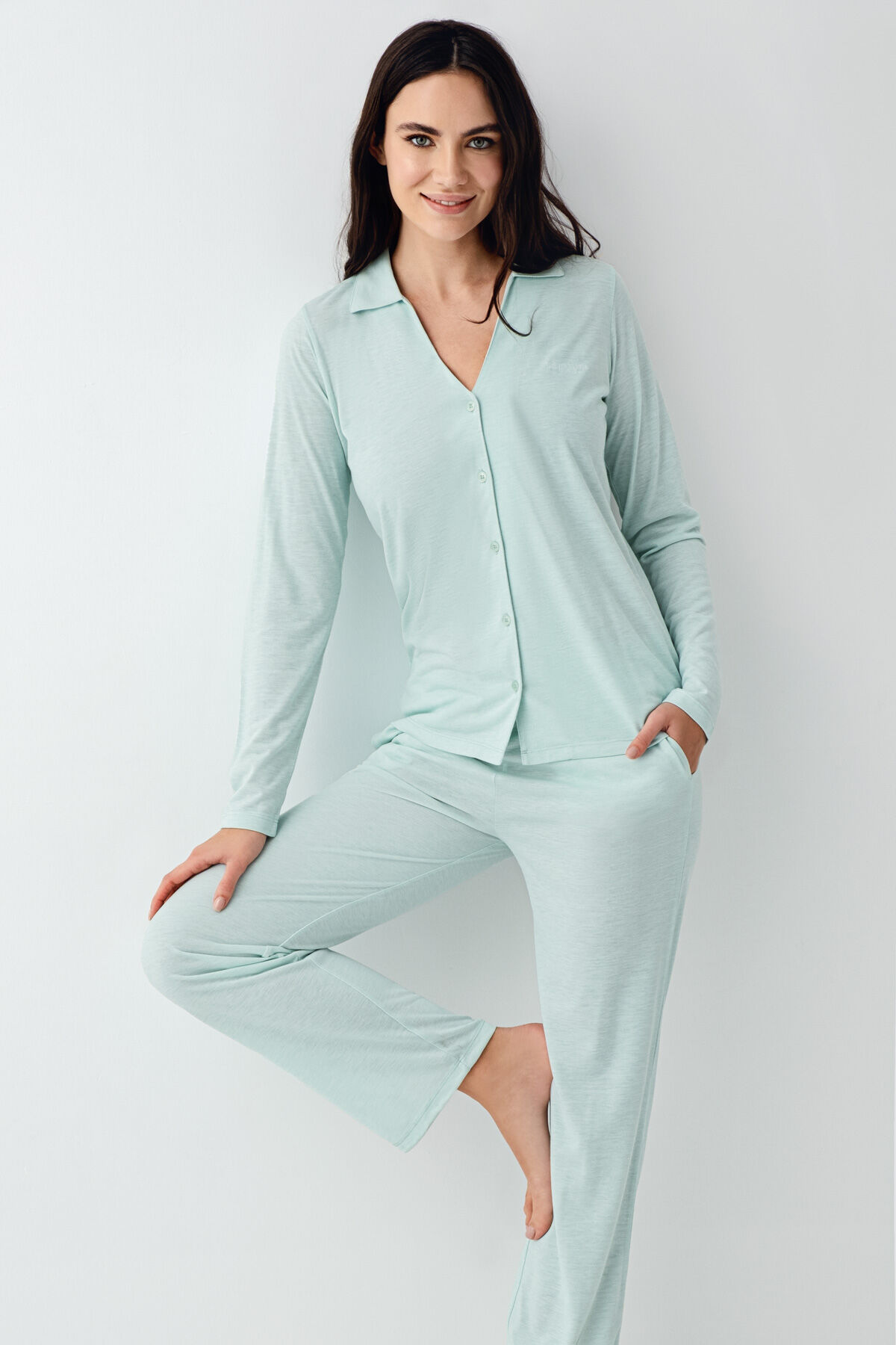 Pierre Cardin Kadın Yeşil Pijama Takımı
