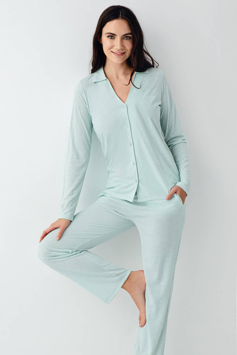 Pierre Cardin Kadın Yeşil Pijama Takımı