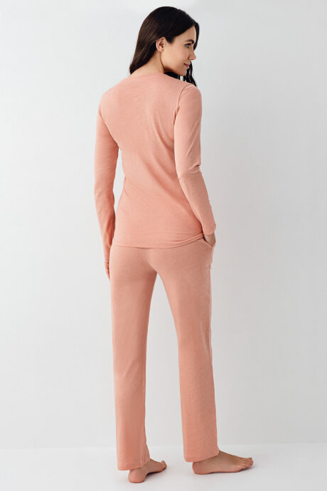 Pierre Cardin Kadın Kışlık Regular Fit Pembe Pijama Takımı PC9063-S-V1 - 4