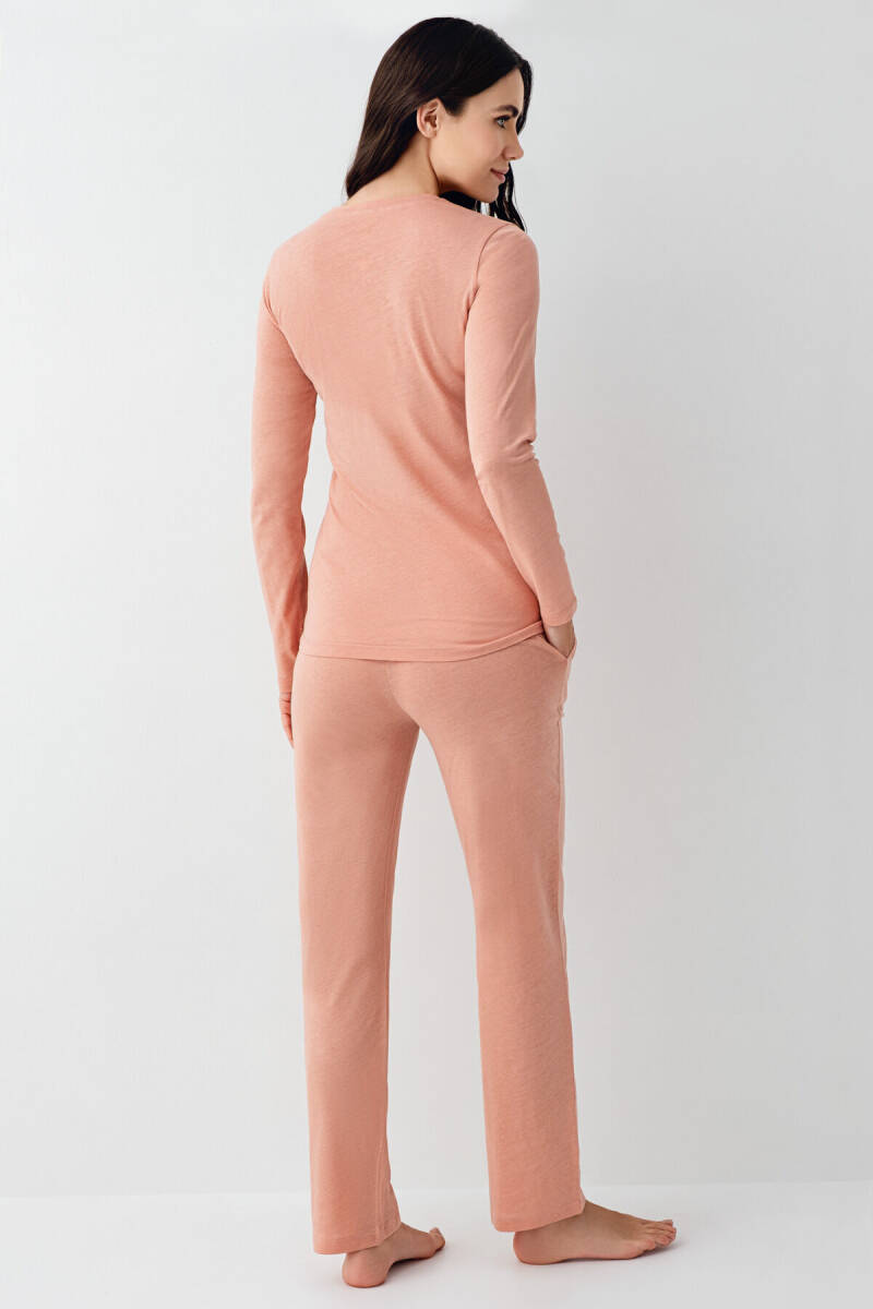 Pierre Cardin Kadın Kışlık Regular Fit Pembe Pijama Takımı PC9063-S-V1 - 4