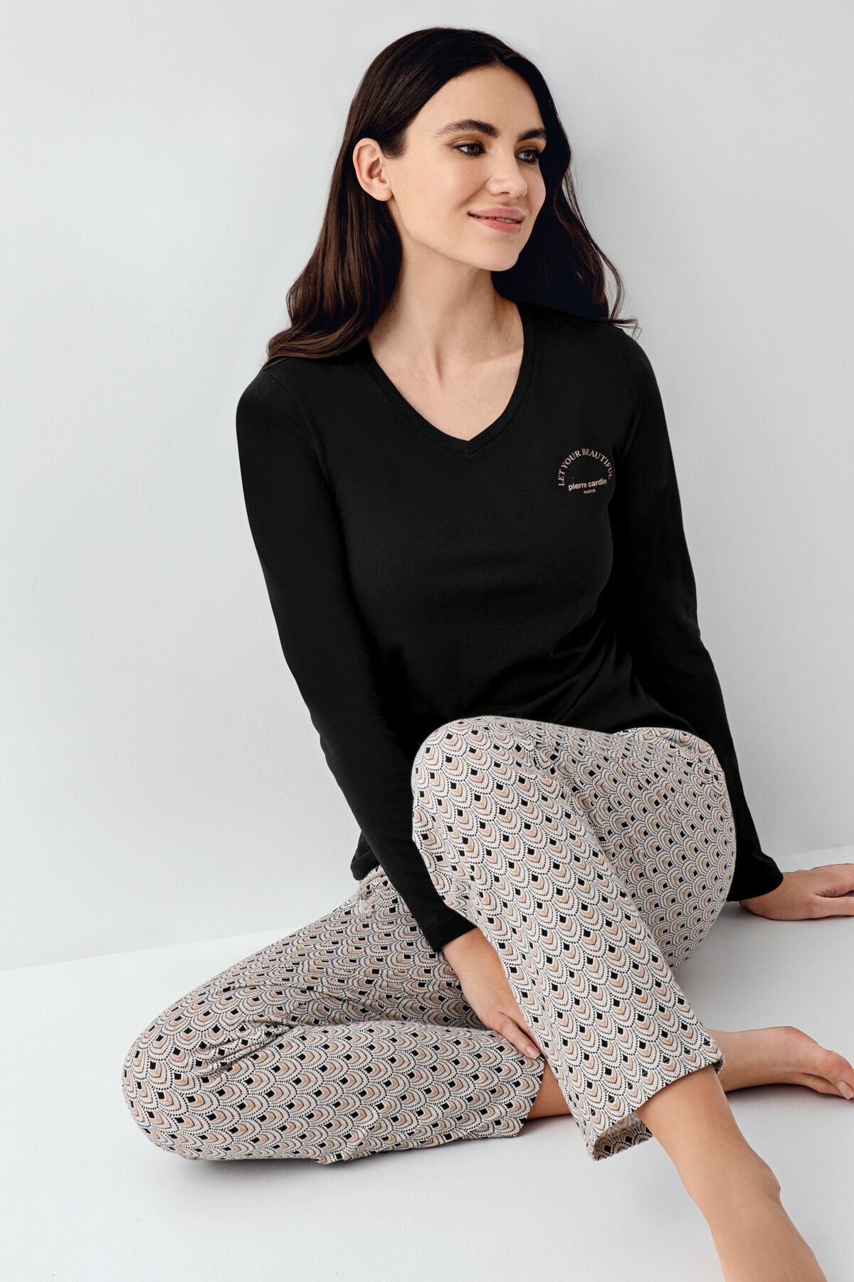 Pierre Cardin Kadın Siyah Pijama Takımı