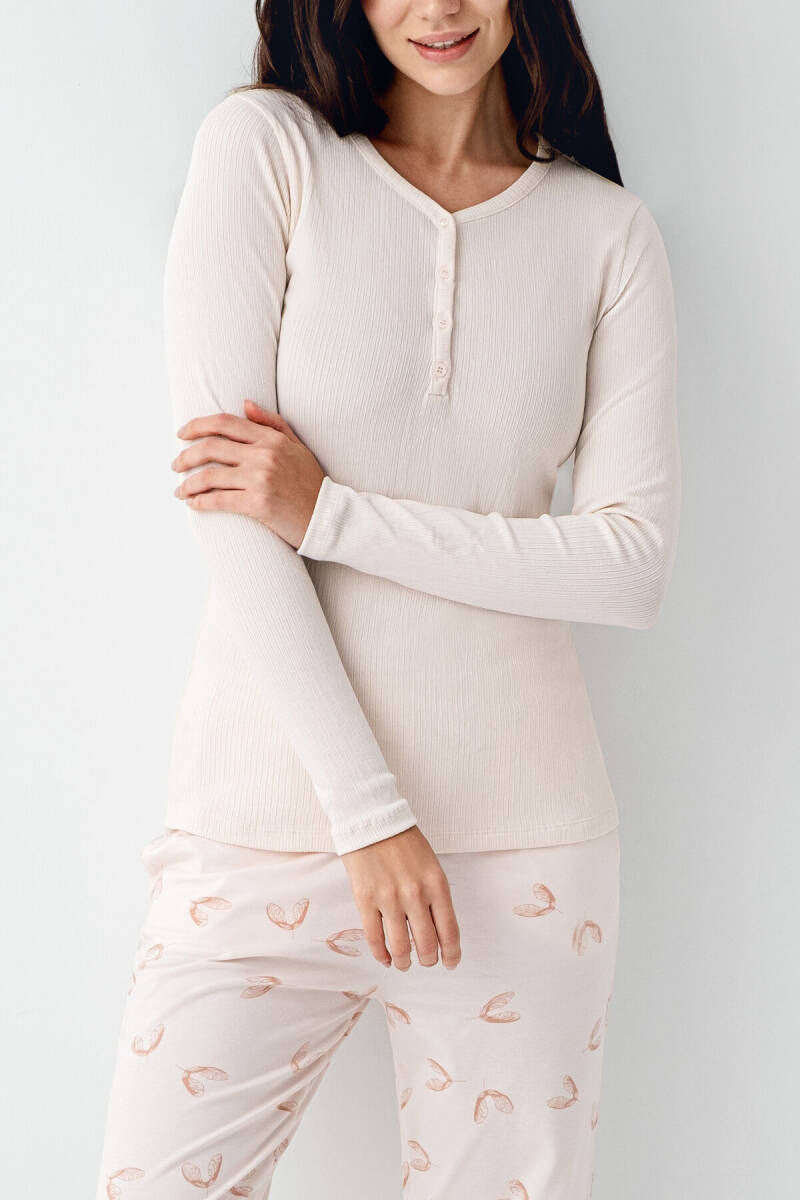 Pierre Cardin Kadın Pamuklu Kışlık Regular Fit Pembe Pijama Takımı PC9062-S-V1 - 3
