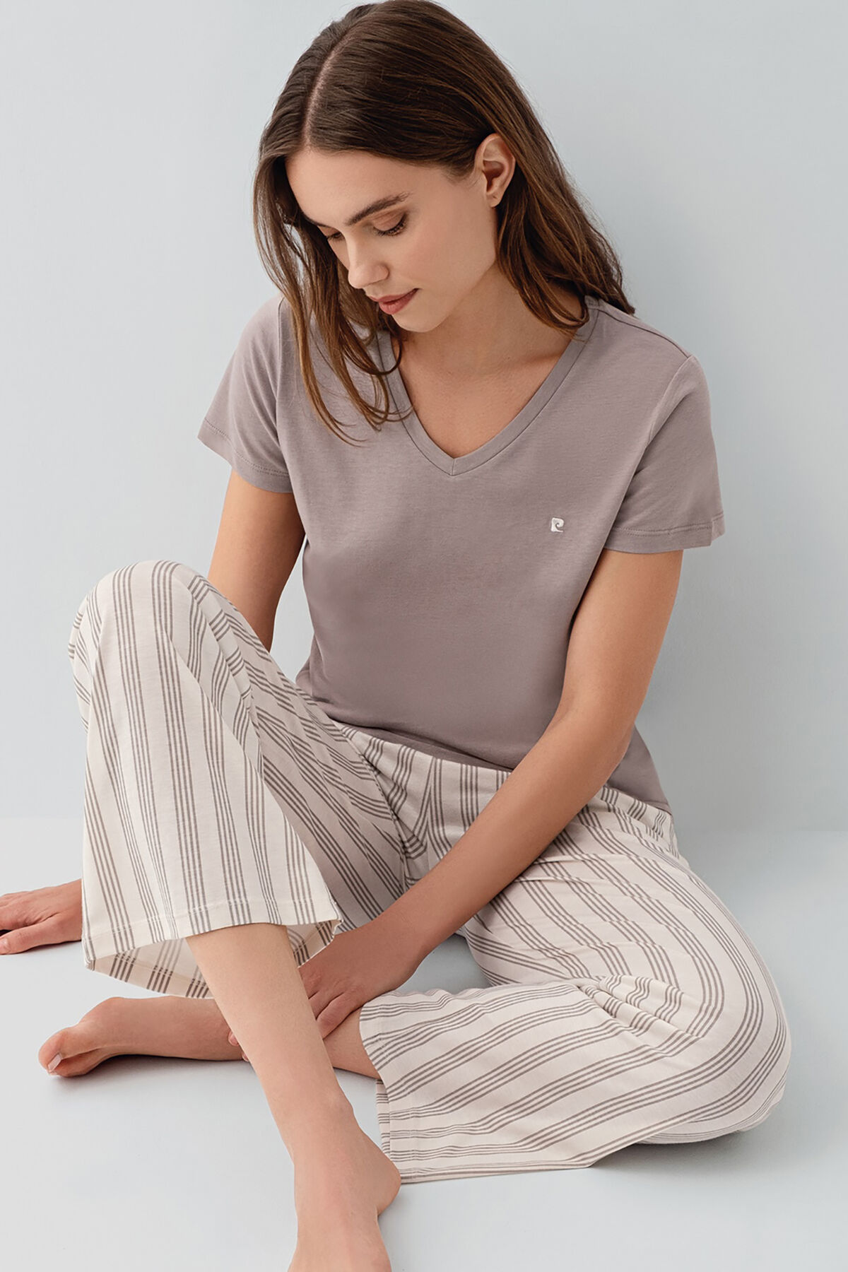 Pierre Cardin Kadın Kahverengi Pijama Takım