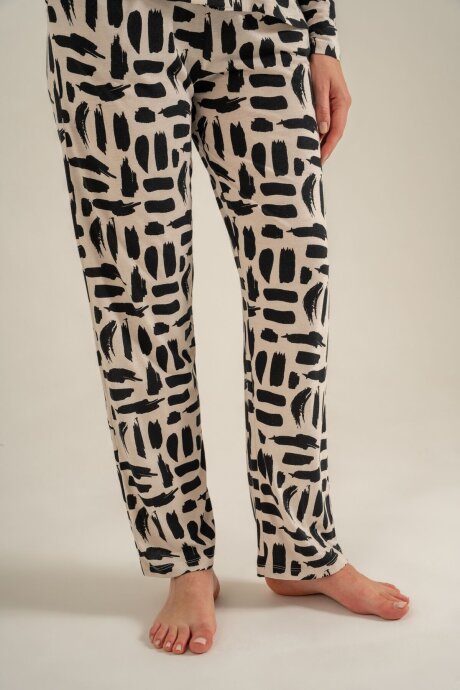 Pierre Cardin Kadın Pamuklu Krem Gömlek Pijama Takımı PC9301-S-V1 - 6