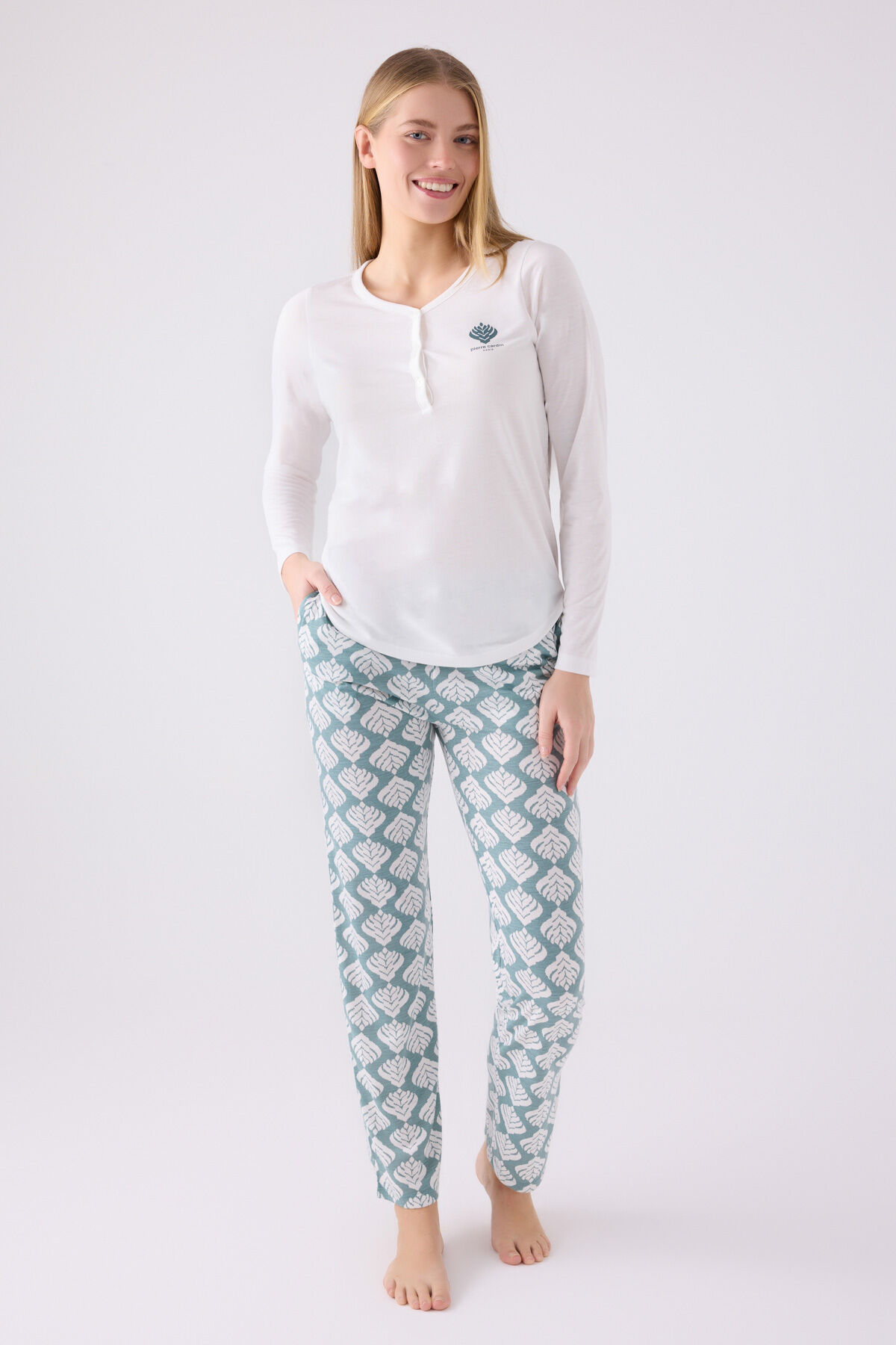 Pierre Cardin Kadın Beyaz Pijama Takımı